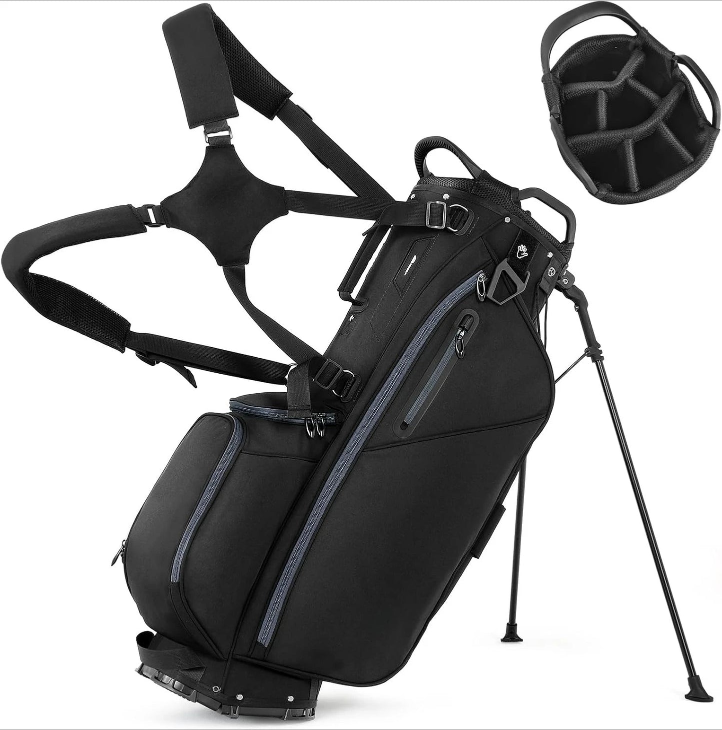 Golf Stand Bag, Lightweight with 7 Way Full-Length Dividers