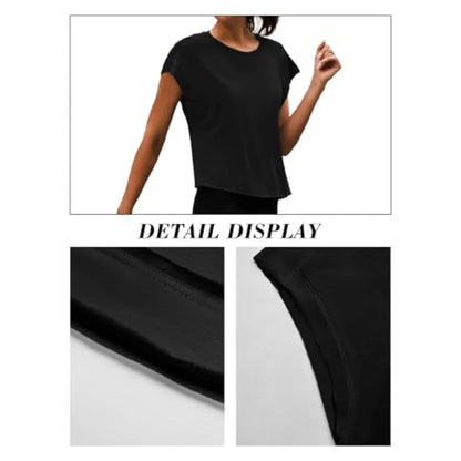Women Open Back Workout Shirts