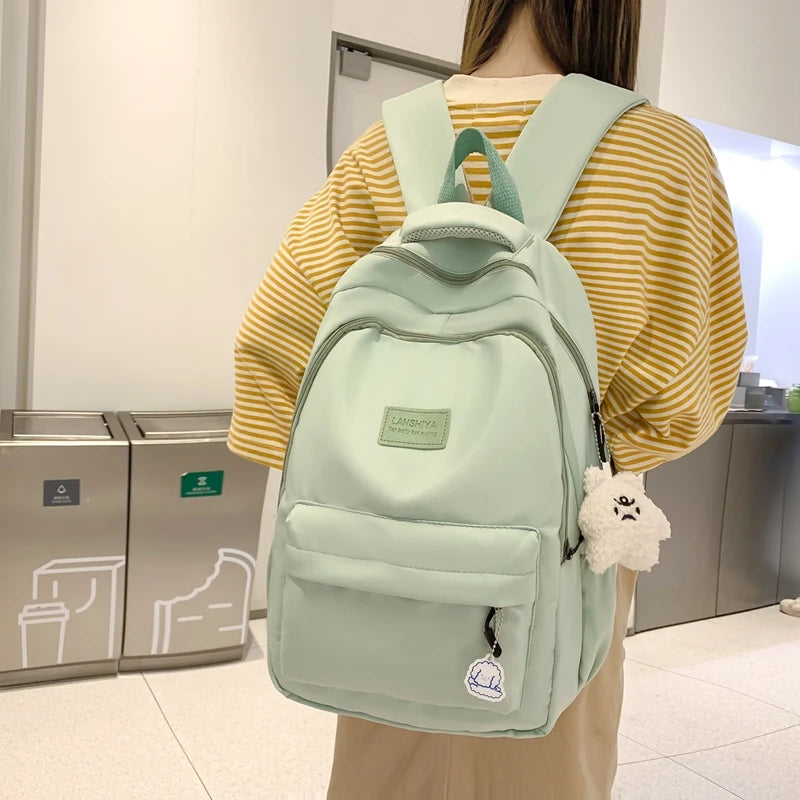Large Capacity Solid Color Backpack