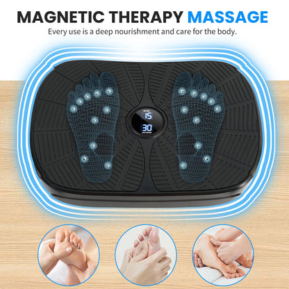Vibration Plate Exercise Machine Whole Body Workout Power Vibration Shake Platform Fitness Lazy Slimming Resistance Bands